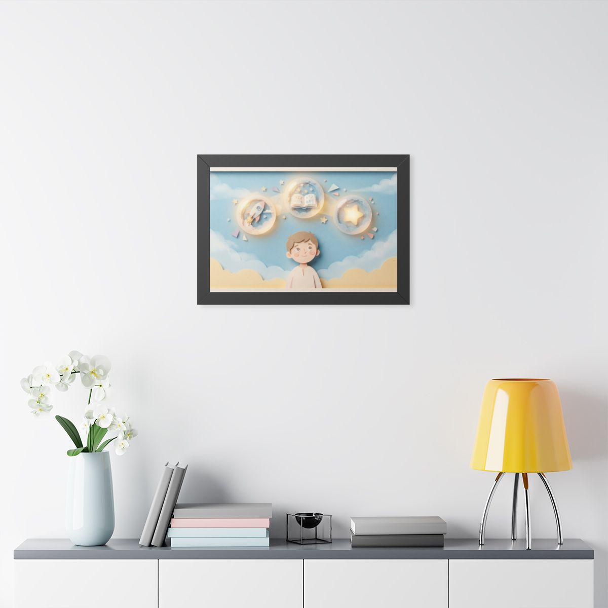 Framed Horizontal Poster - Sky Wonder — Black (14×11, 16×12...