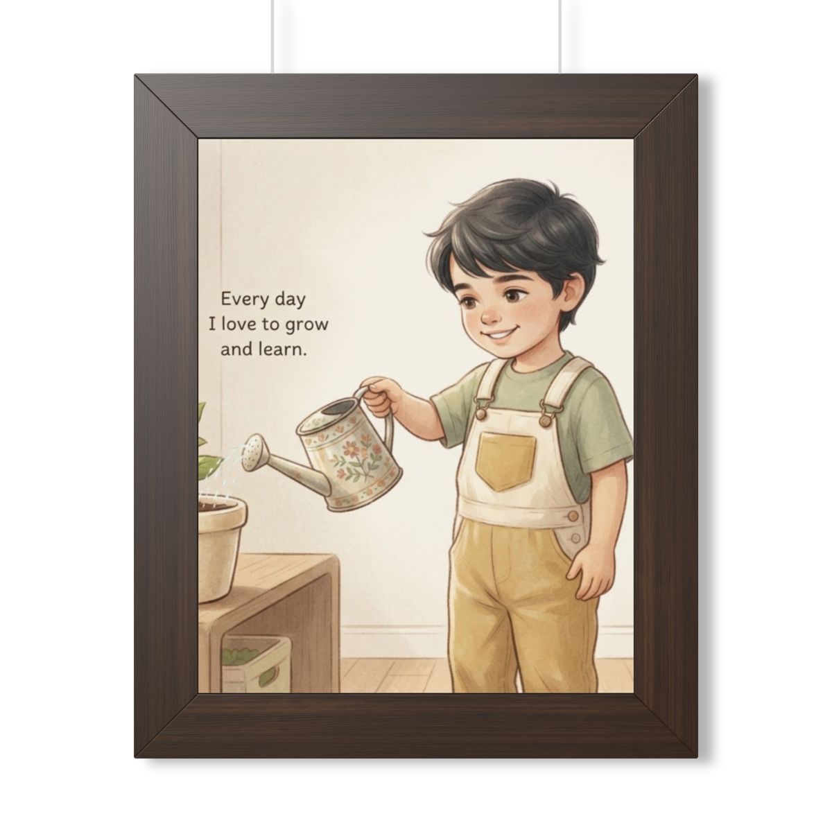 Framed Vertical Poster - Daily Growth Art — Walnut (11×14......
