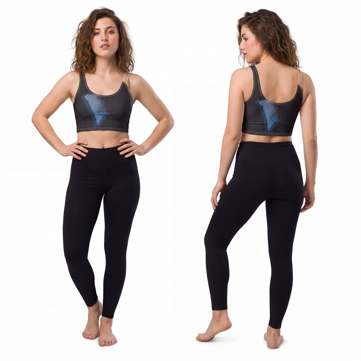 Midnight Shadow Sports Bra - Aesthetic Fitness Wear |...