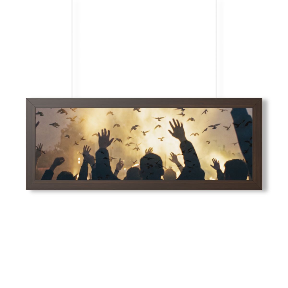 Framed Horizontal Poster - Euphoric Solstice Silhouette Art...