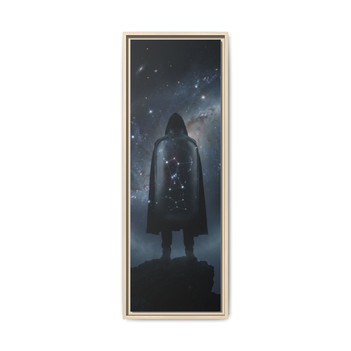 Framed Matte Canvas - Cosmic Sentinel — Natural / 1.25" (8×10, 9×12, 11×14, 12×16, 10×20, 12×18, 16×20, 16×24, 12×36, 18×24, 20×24, 16×32, 20×30, 24×30, 16×48, 24×32, 24×36, 24×48, 20×60, 30×40, 32×48, 30×60 & 40×60)