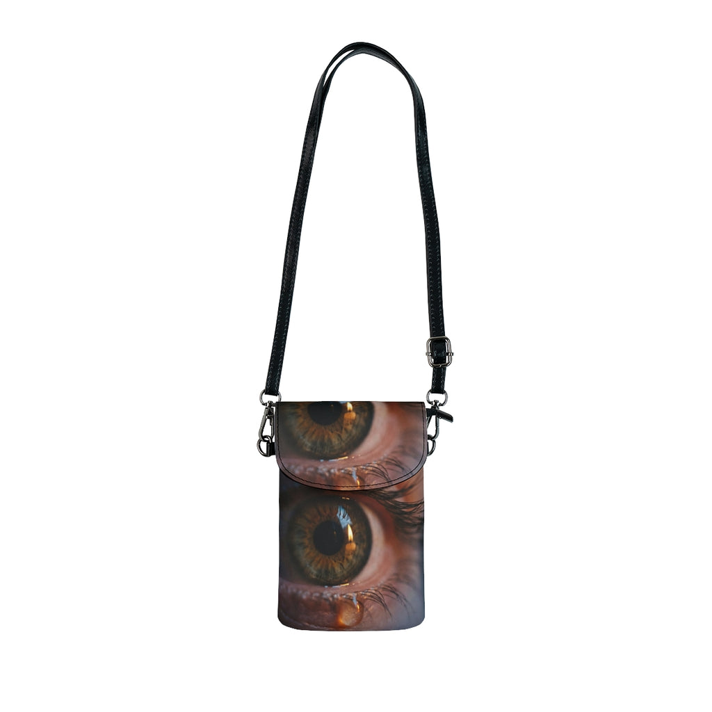 Small Cell Phone Wallet - Amber Iris Reflection Fine Art......
