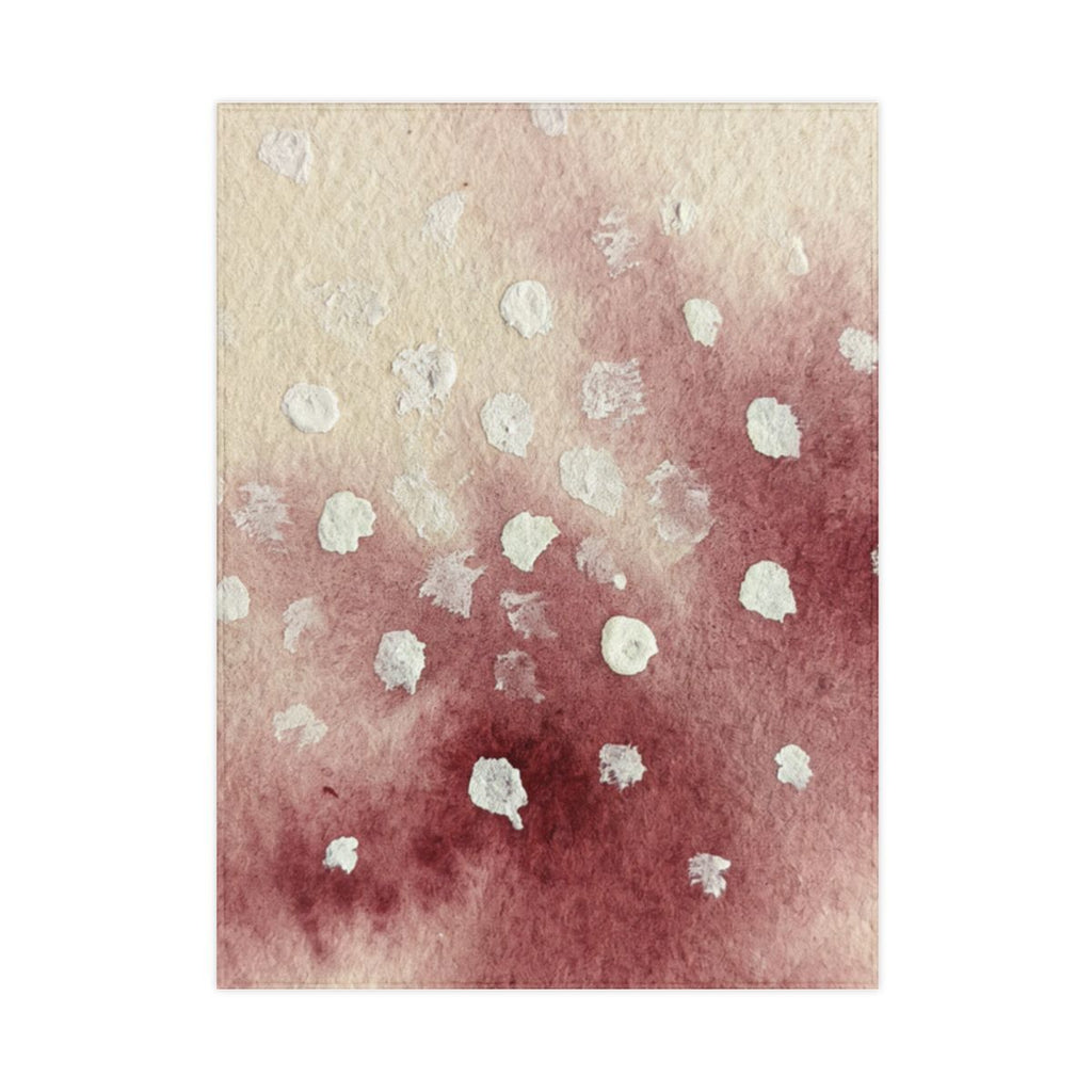 Toddler Blanket - Crimson Bloom Abstract Watercolor Art |...