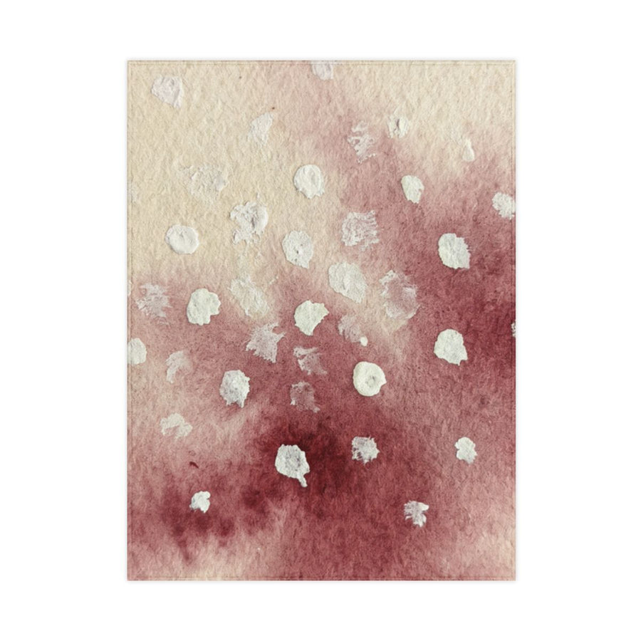 Toddler Blanket - Crimson Bloom Abstract Watercolor Art