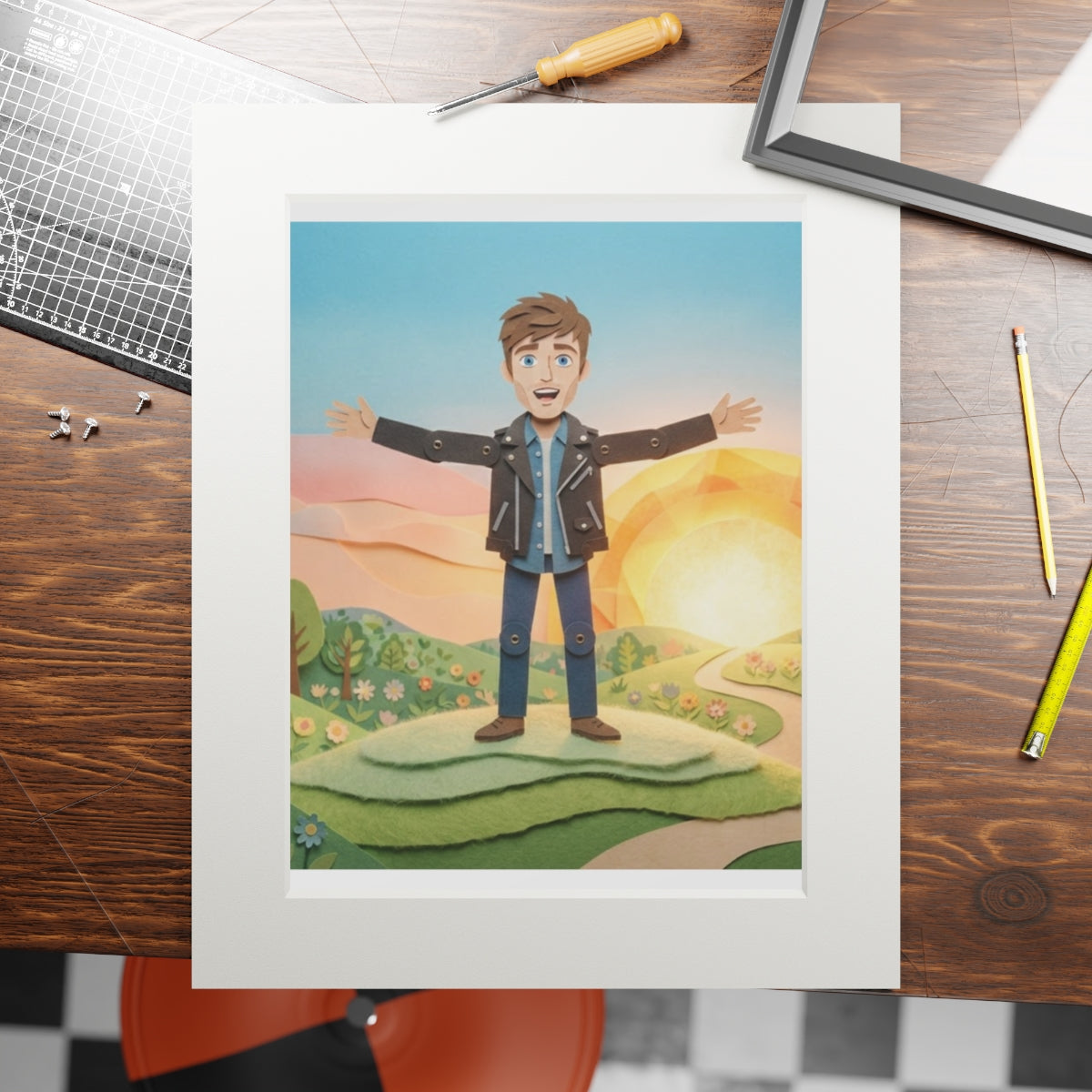 Fine Art Print - Sunny Meadow Paper Frame — Portrait (11×14...