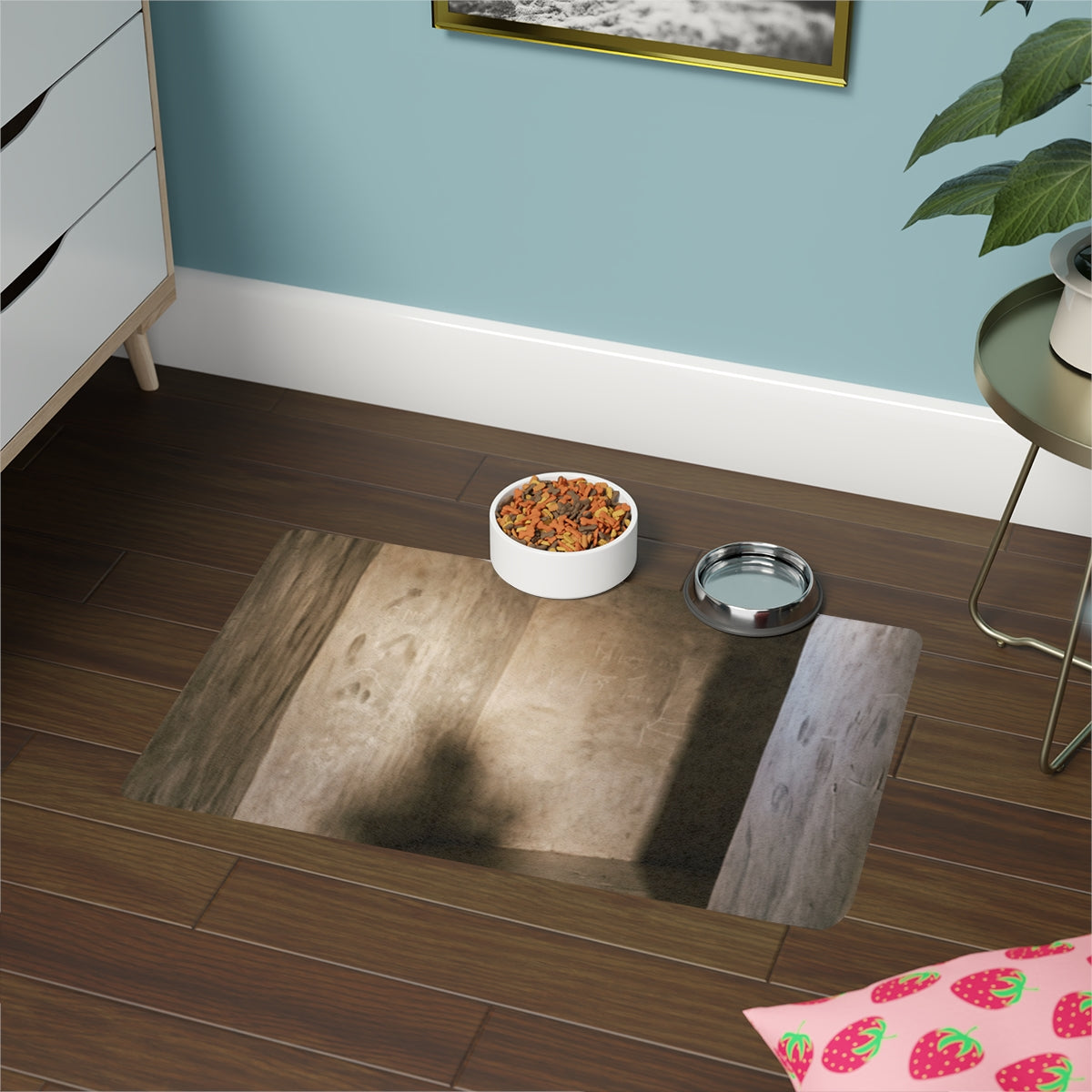 Pet Food Mat - Shadows of the Citadel moody architectural......
