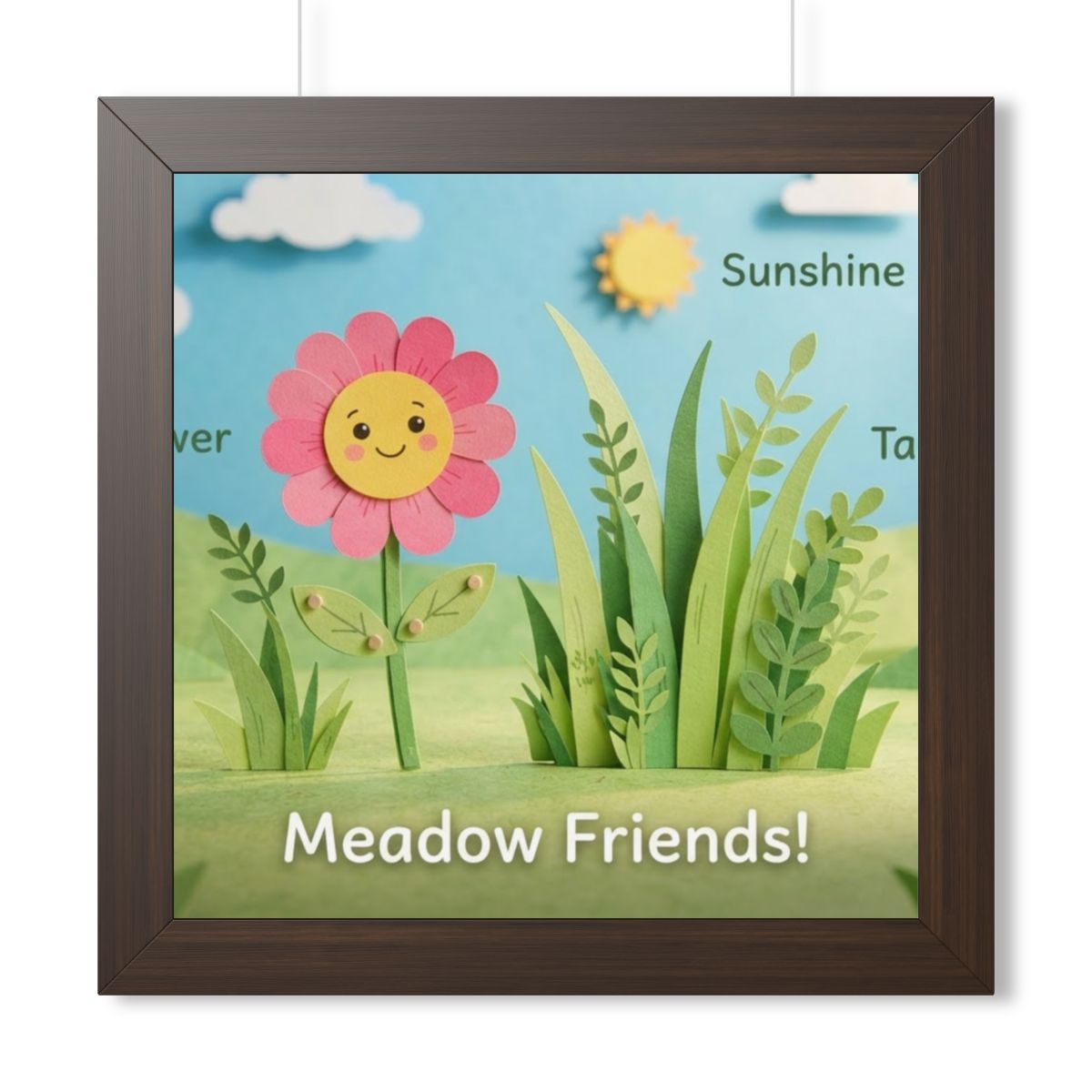 Framed Horizontal Poster - Meadow Vista — Walnut (14×11... |...