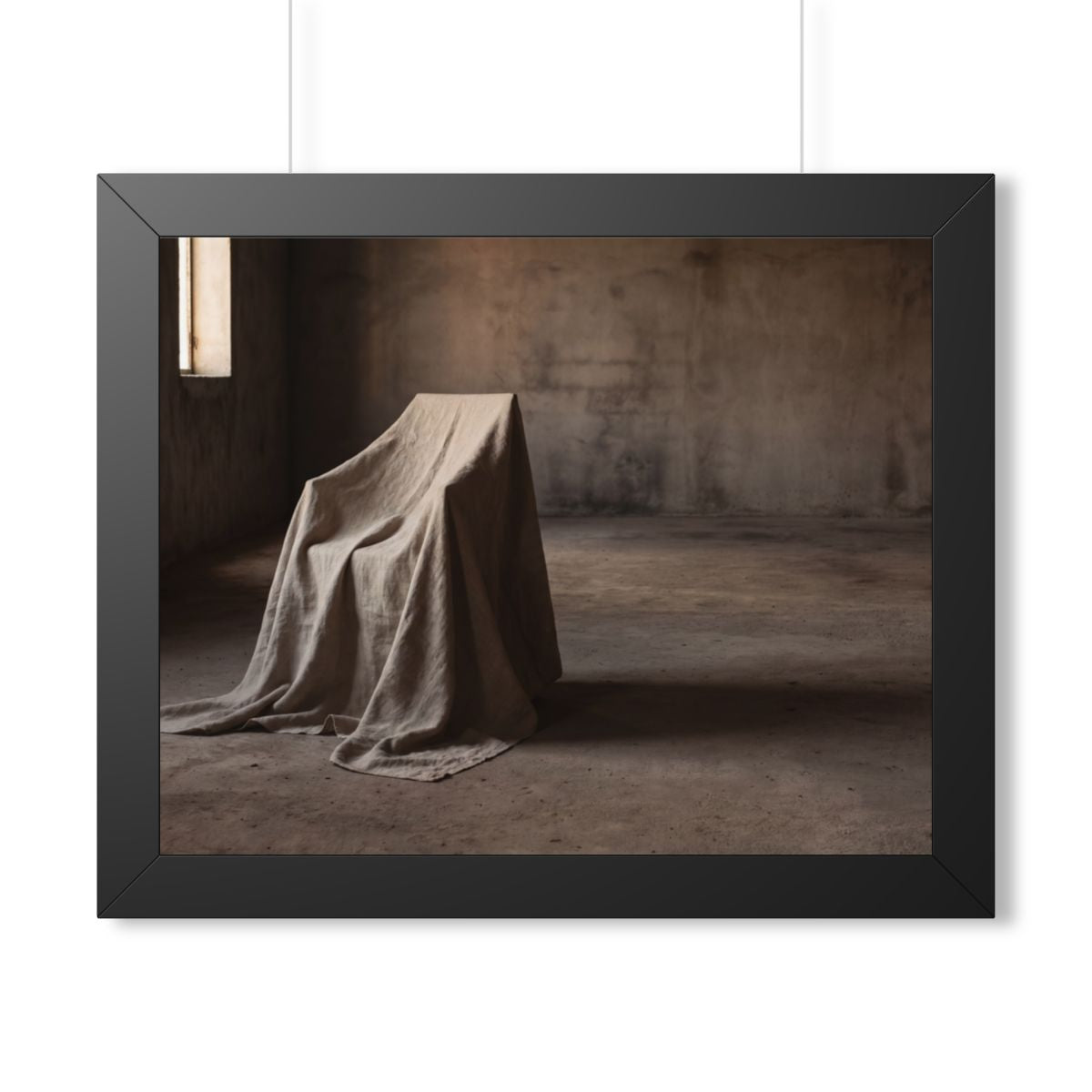 Framed Horizontal Poster - Draped Silence Still Life Art......
