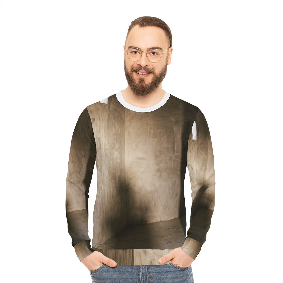 Men's Lightweight Sweatshirt - Shadows of the Citadel moody...