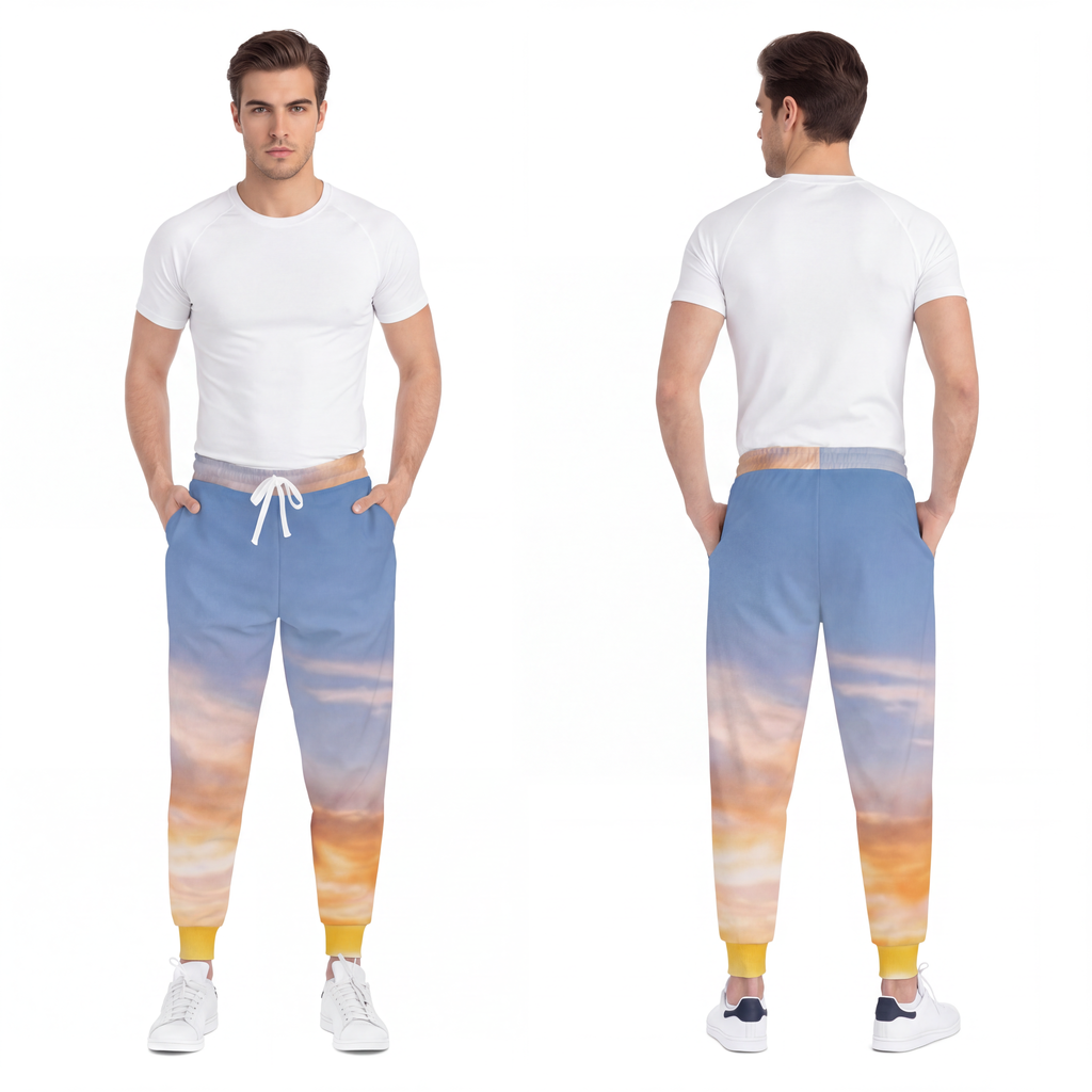 Men's Athletic Joggers - Golden Hour Ridge | Echovira...