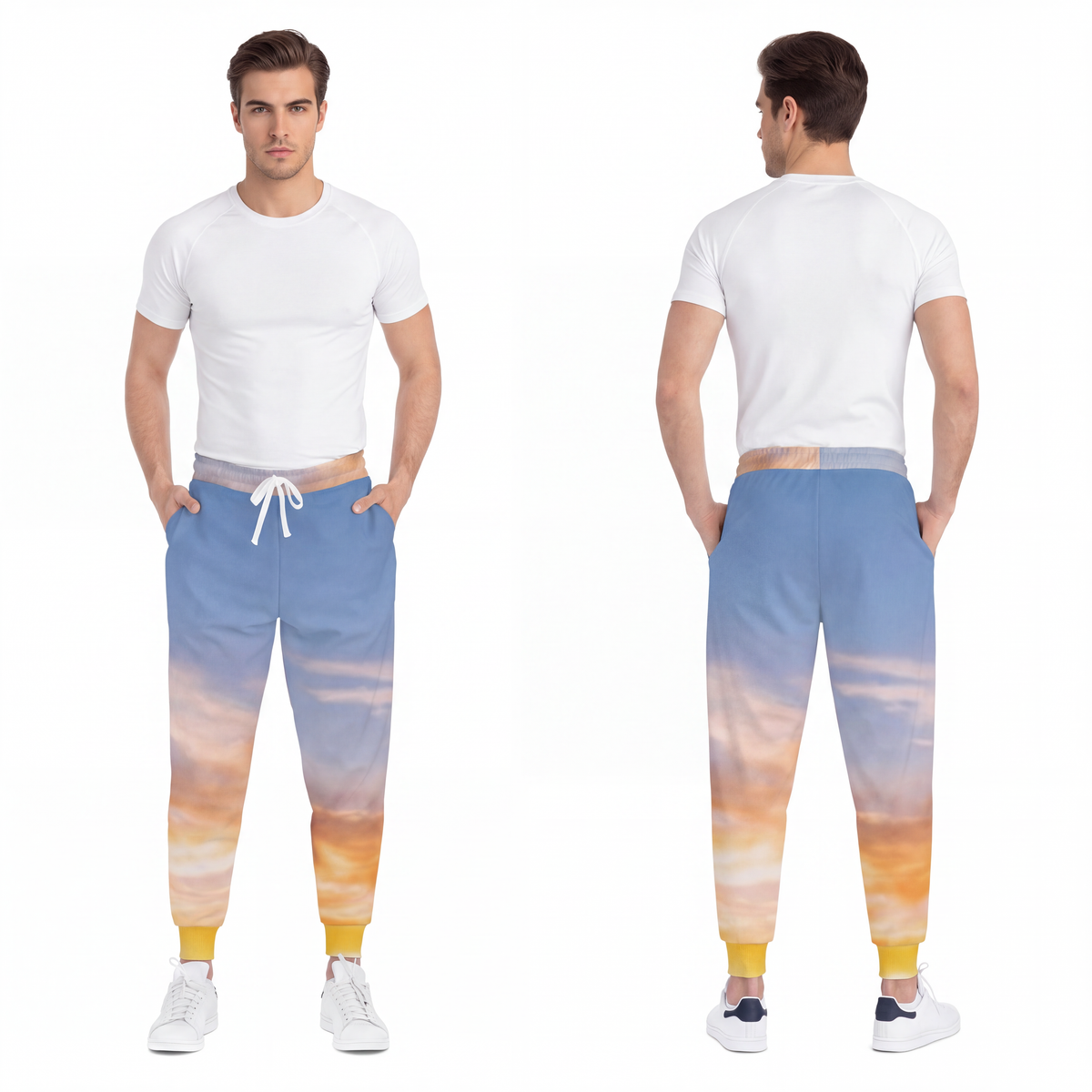 Men's Athletic Joggers - Golden Hour Ridge | Echovira...