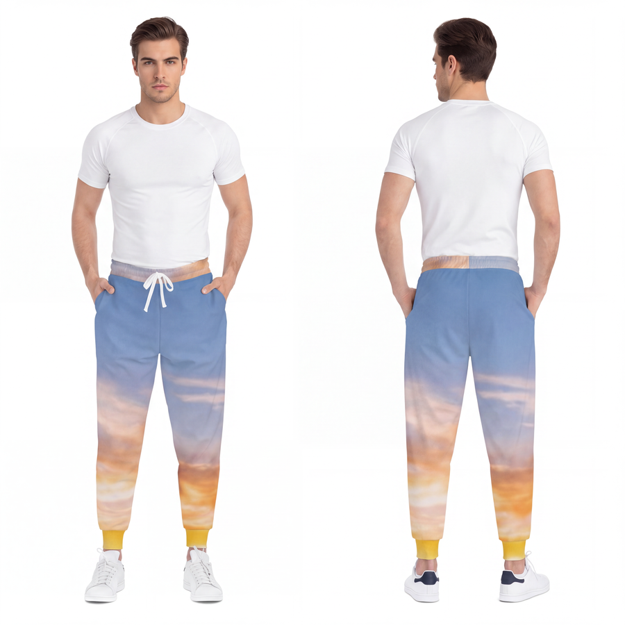 Men's Athletic Joggers - Golden Hour Ridge