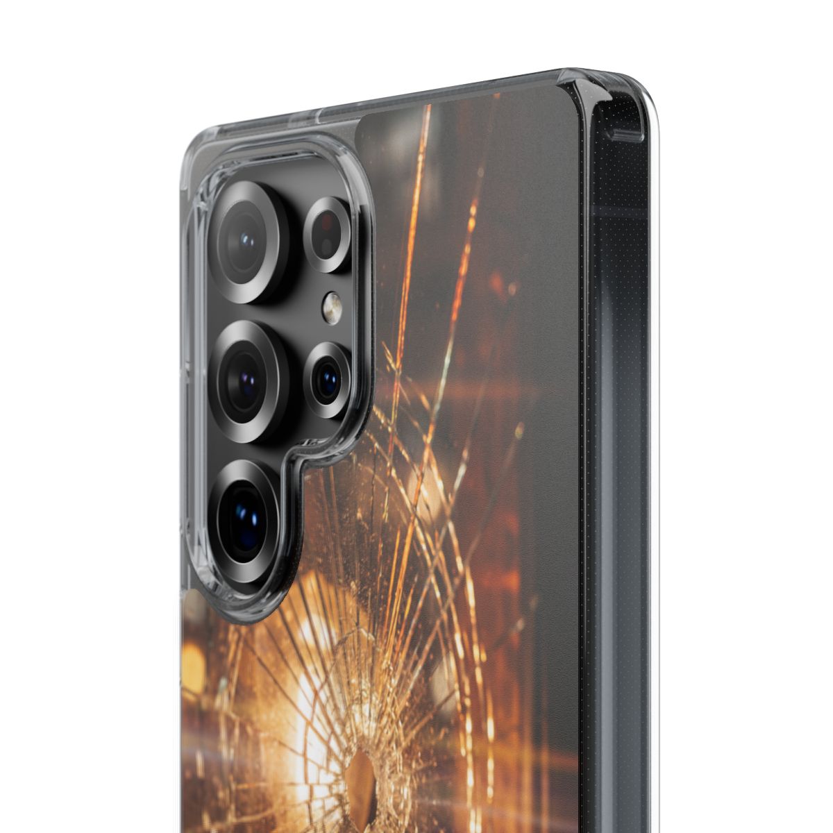 Clear Impact-Resistant Case - Fractured Glow