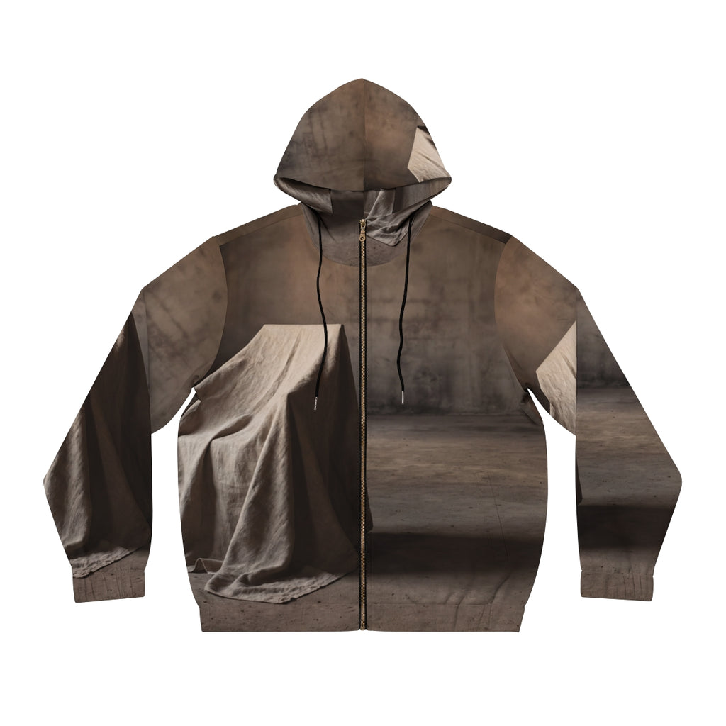 Men's Full-Zip Hoodie - Draped Silence Still Life Art... |...