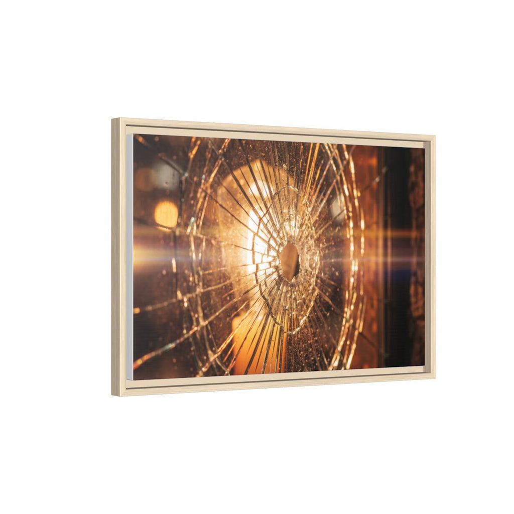 Framed Matte Canvas - Shattered Glass — Natural / 1.25"