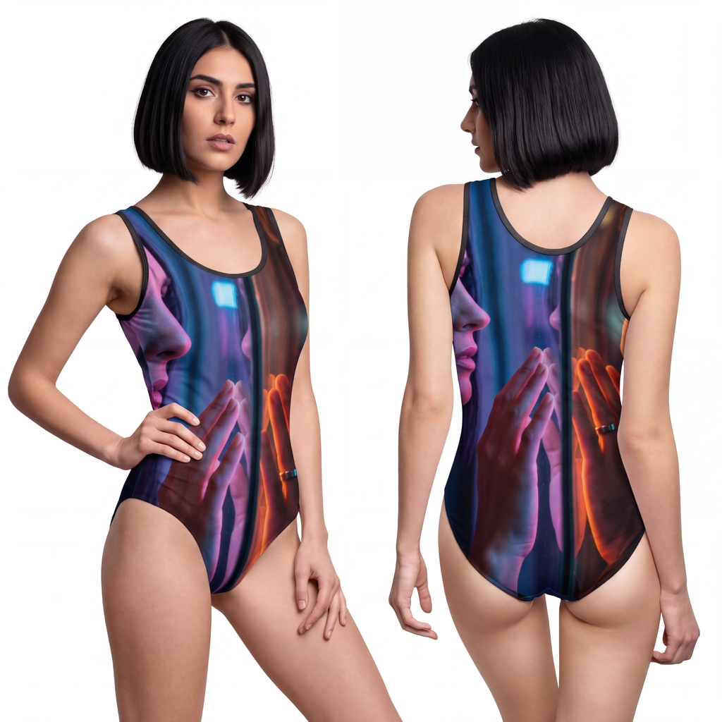 Women's Classic One-Piece Swimsuit - Neon Cyber | Echovira...