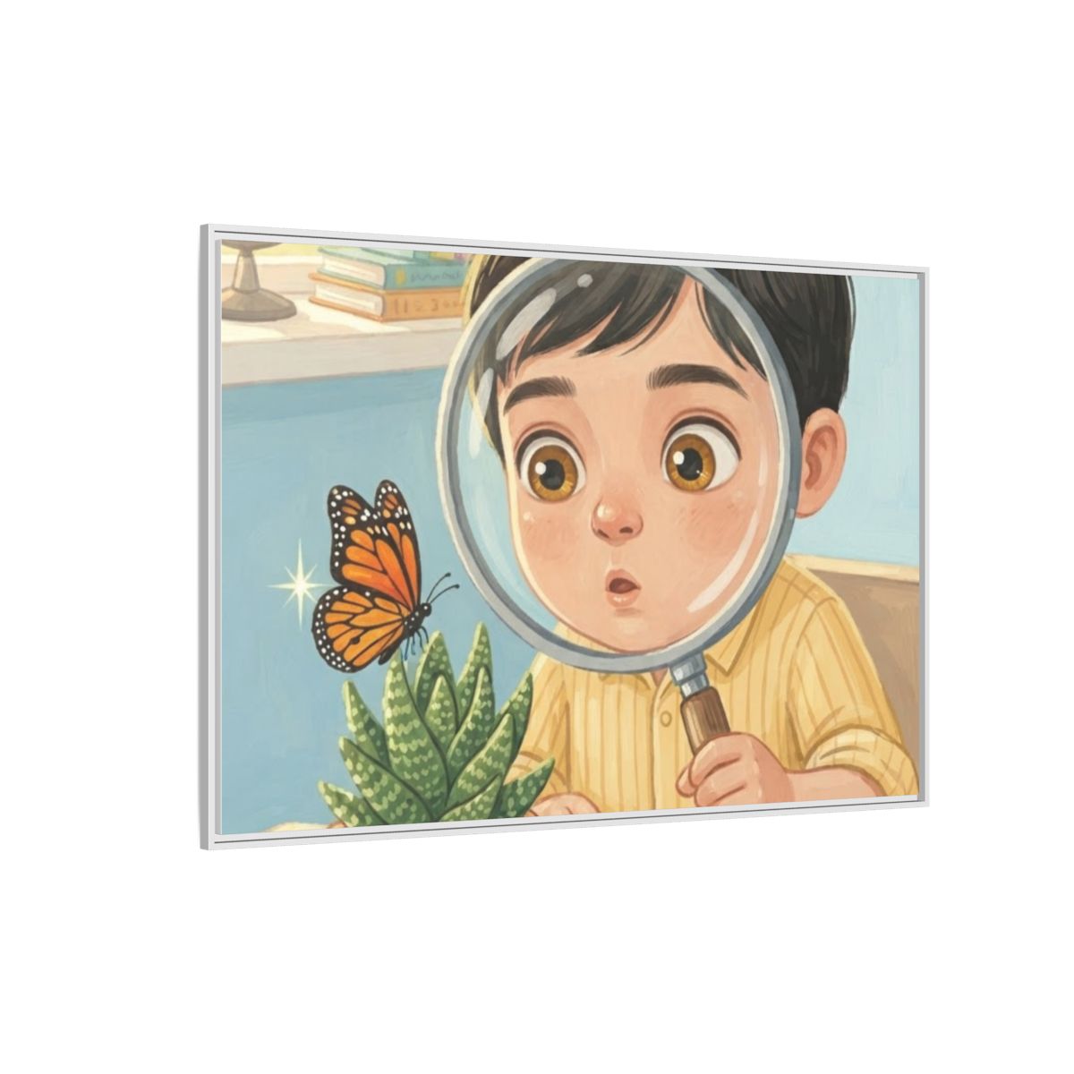 Matte Canvas Framed - Curious Naturalist — White / 1.25"......