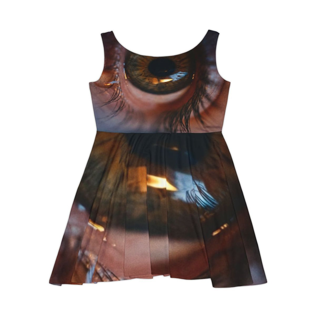 Women's Skater Dress - Amber Iris Reflection Fine Art Print...