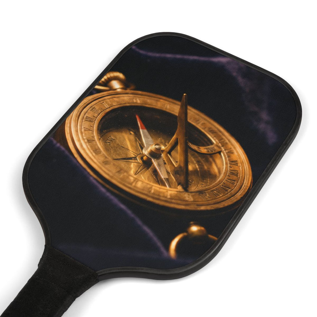 Vintage Brass Sundial Compass Pickleball Kit
