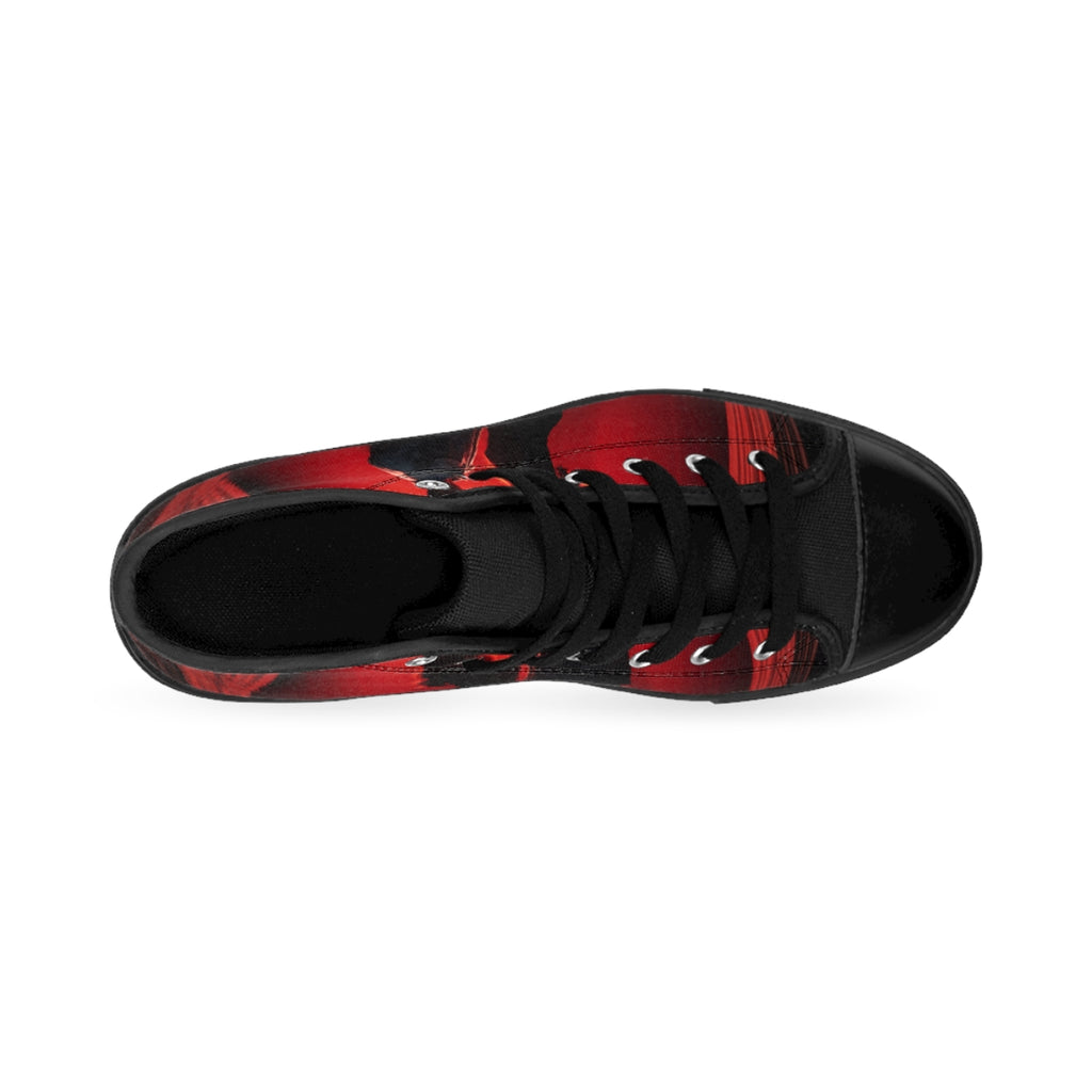 Women's Classic Sneakers with Crimson Romance Art