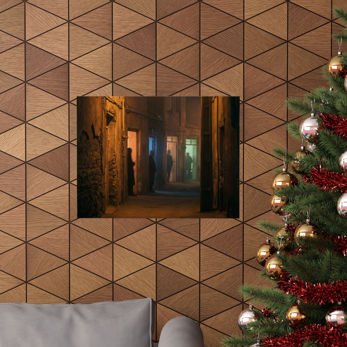Matte Horizontal Posters - Shadowed Alleyway Mystery Art......