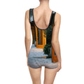 Women's Vintage Swimsuit - Twilight Courtyard | Echovira...