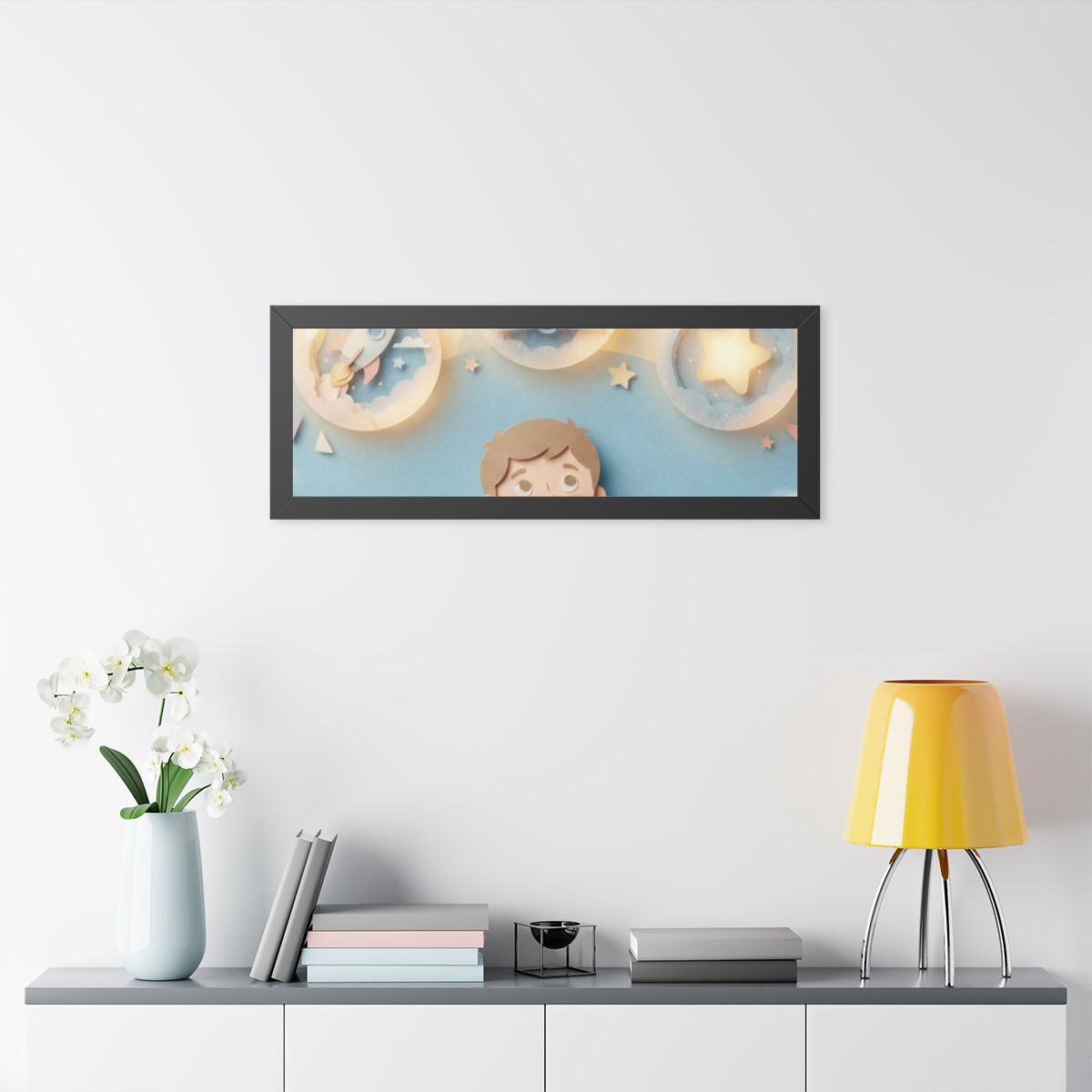 Framed Horizontal Poster - Sky Wonder — Black (14×11, 16×12...