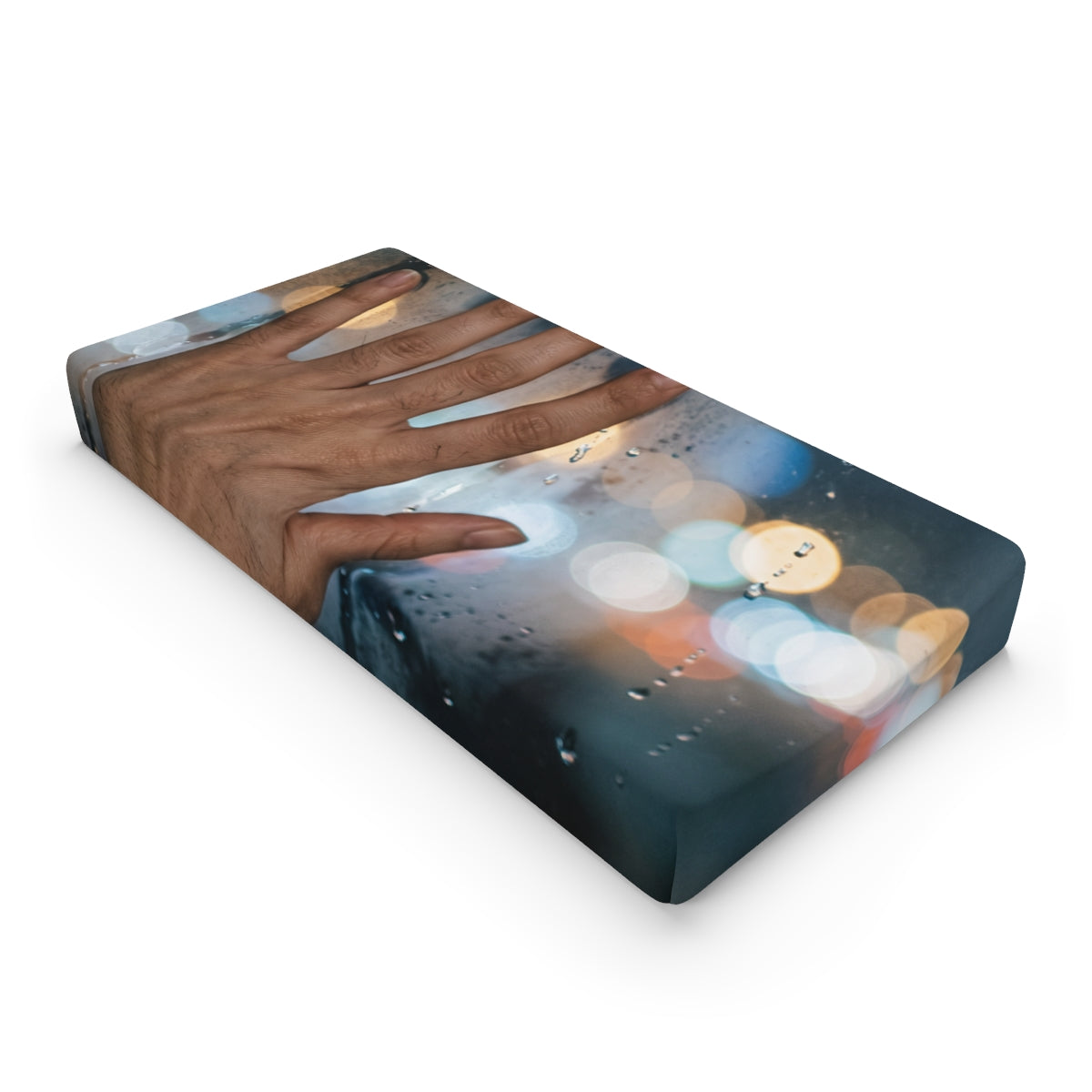 Rainy Window City Baby Changing Pad Cover