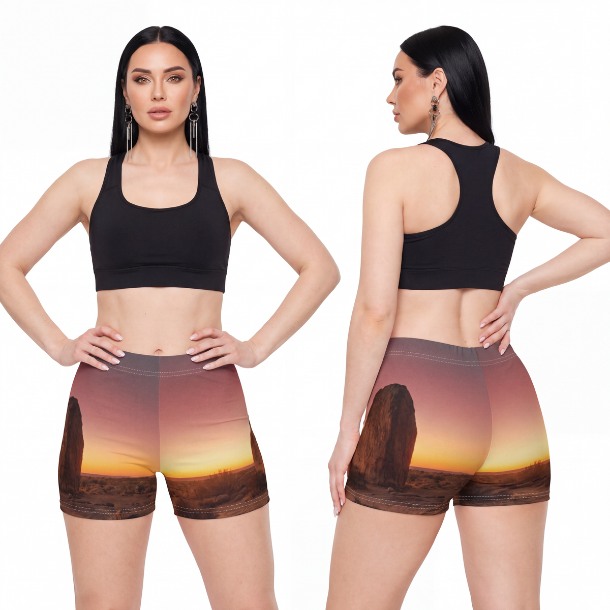 Women's Shorts - Desert Sunset Casual | Echovira Gallery