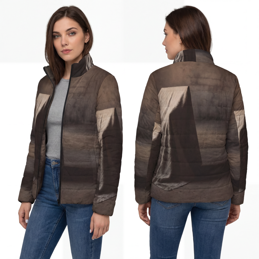 Women's Puffer Jacket - Concrete Winter