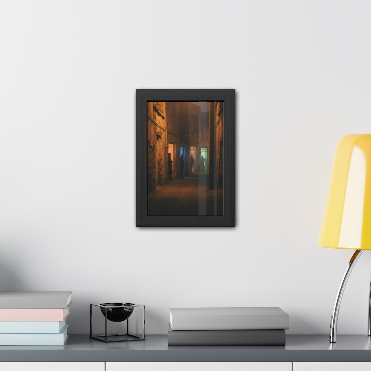 Framed Posters - Shadowed Alleyway Mystery Art Print —... |...