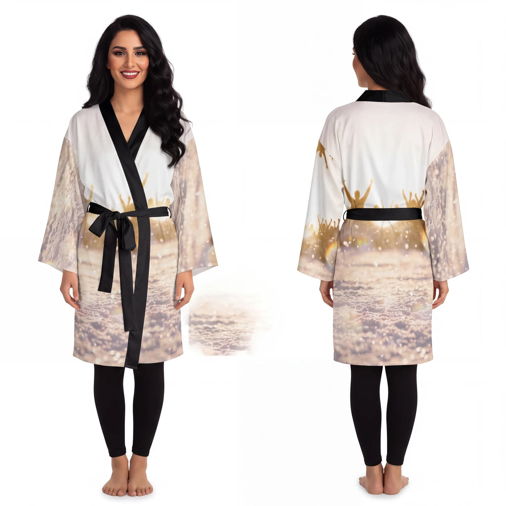 Golden Hour Crowd Long Sleeve Kimono Robe
