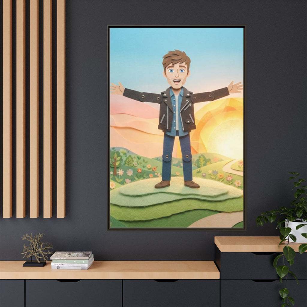 Framed Matte Canvas - Sunny Meadow Story — Espresso / 1.25"...
