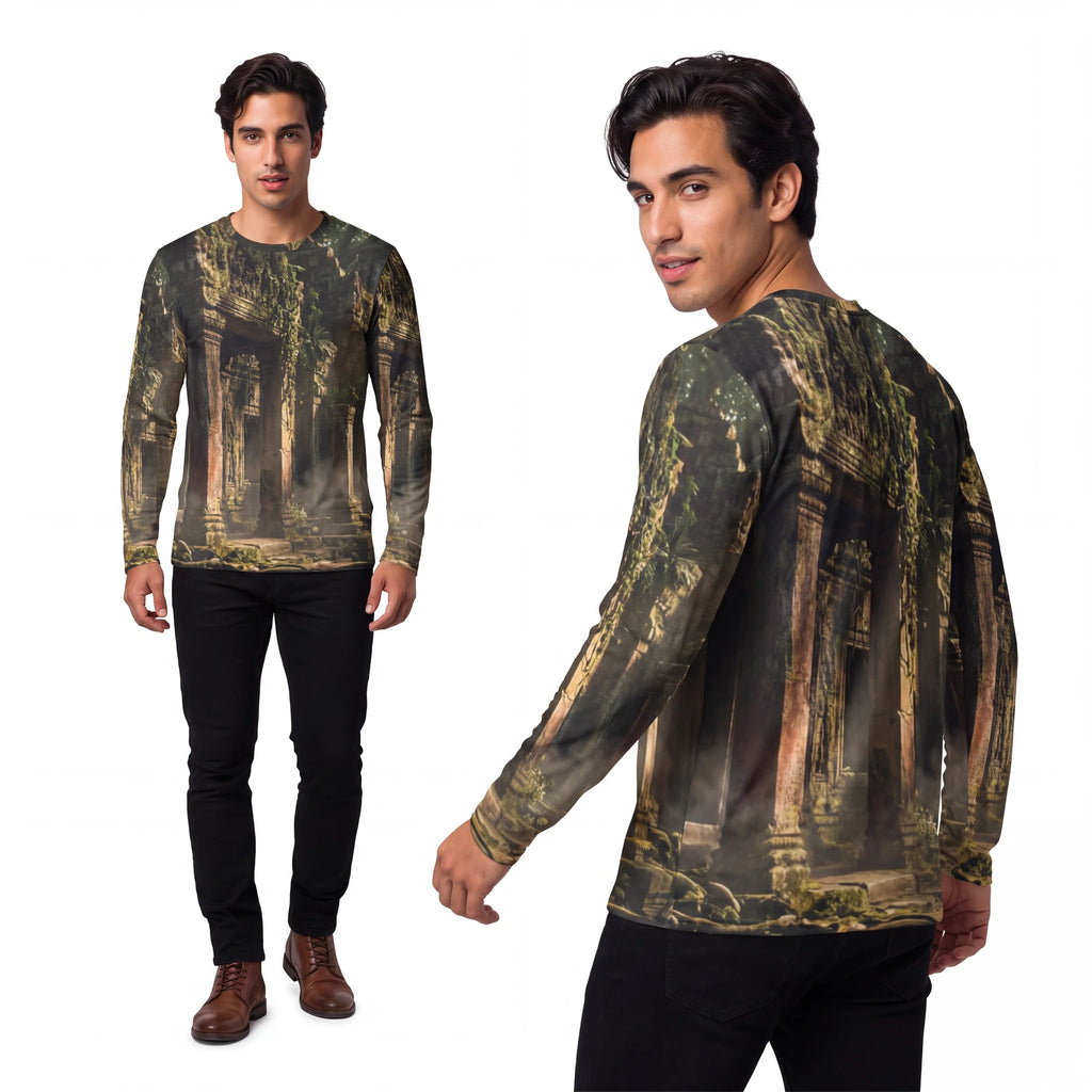 Men's Long Sleeve Shirt - Ancient Gate | Echovira Gallery