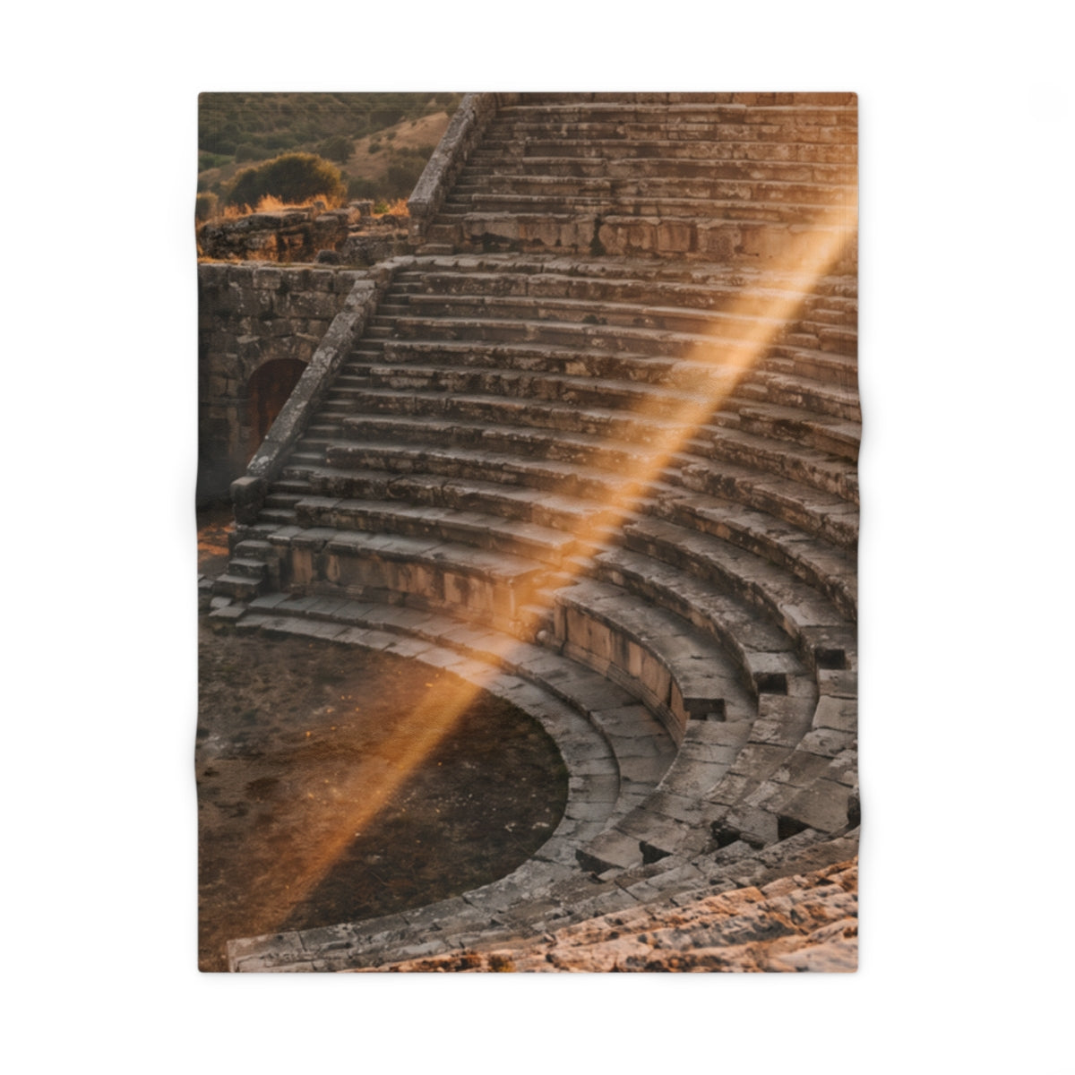 Ancient Amphitheater Fleece Baby Blanket