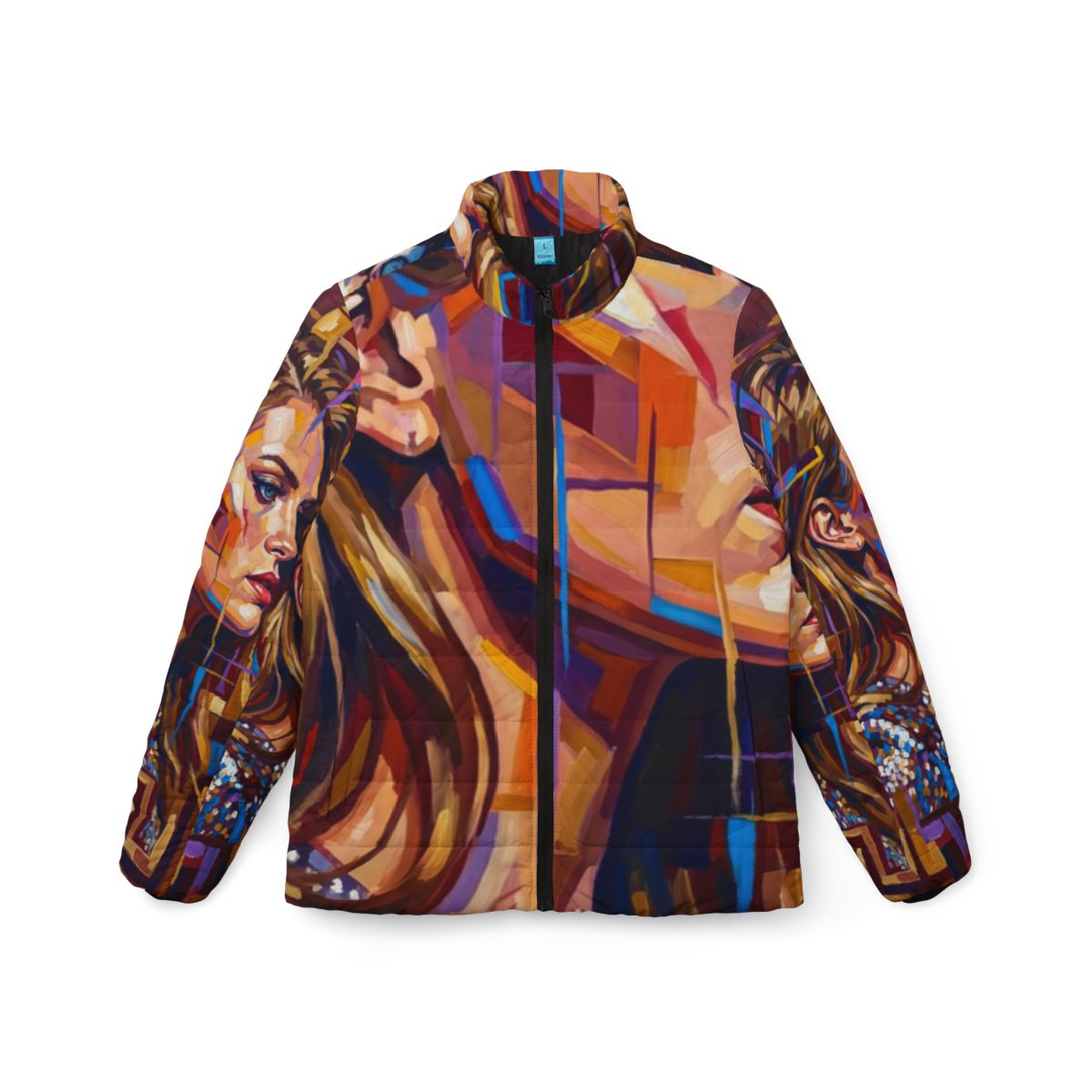 Women's Puffer Jacket - Shattered Elegance | Echovira...