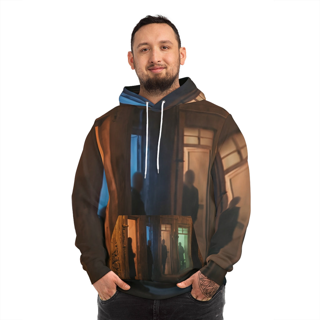 Men's Fashion Hoodie - Nocturnal Alleyway Misty Street Art |...