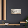 Framed Canvas Art - Minimalist Winter — Black / 1.25"