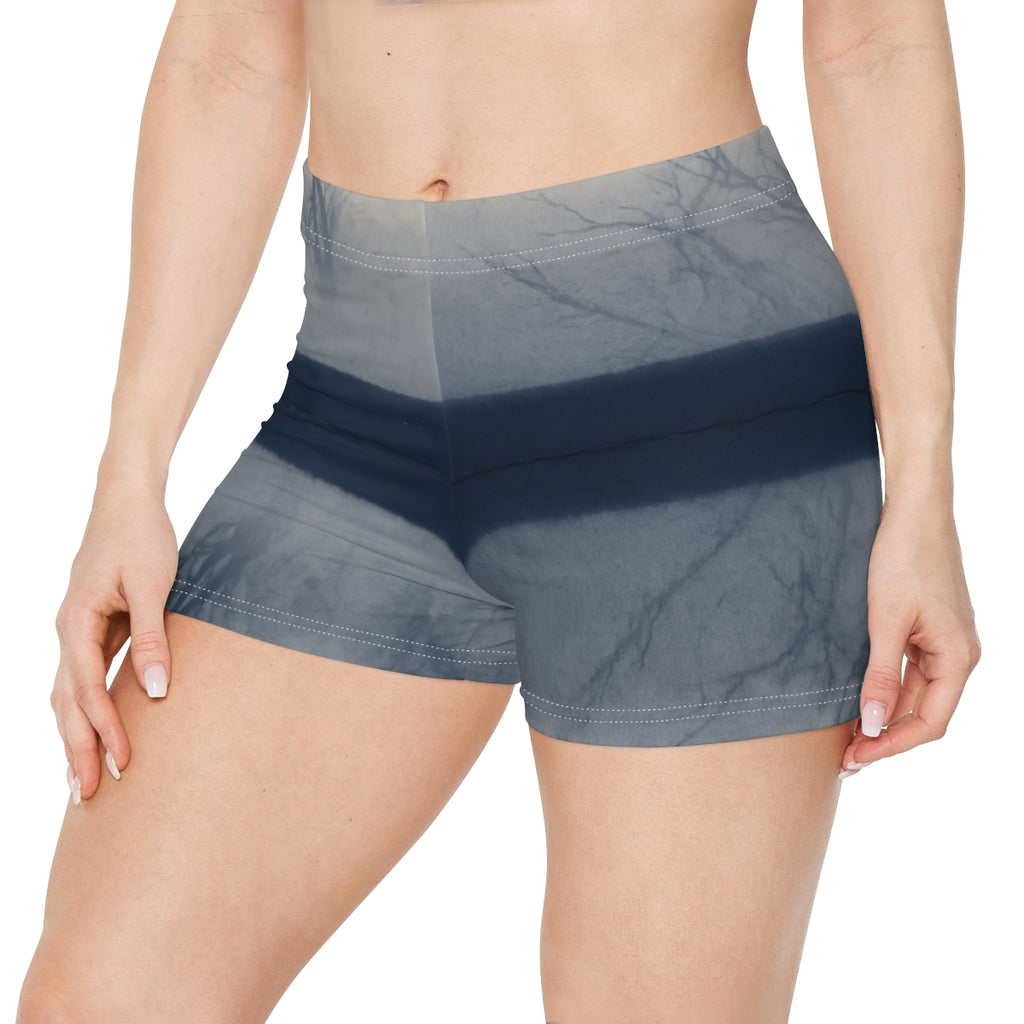 Women's Shorts with Moody Lake Landscape
