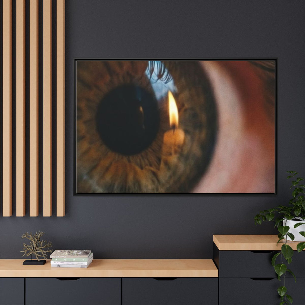 Matte Canvas, Framed - Amber Iris Reflection Fine Art Print...