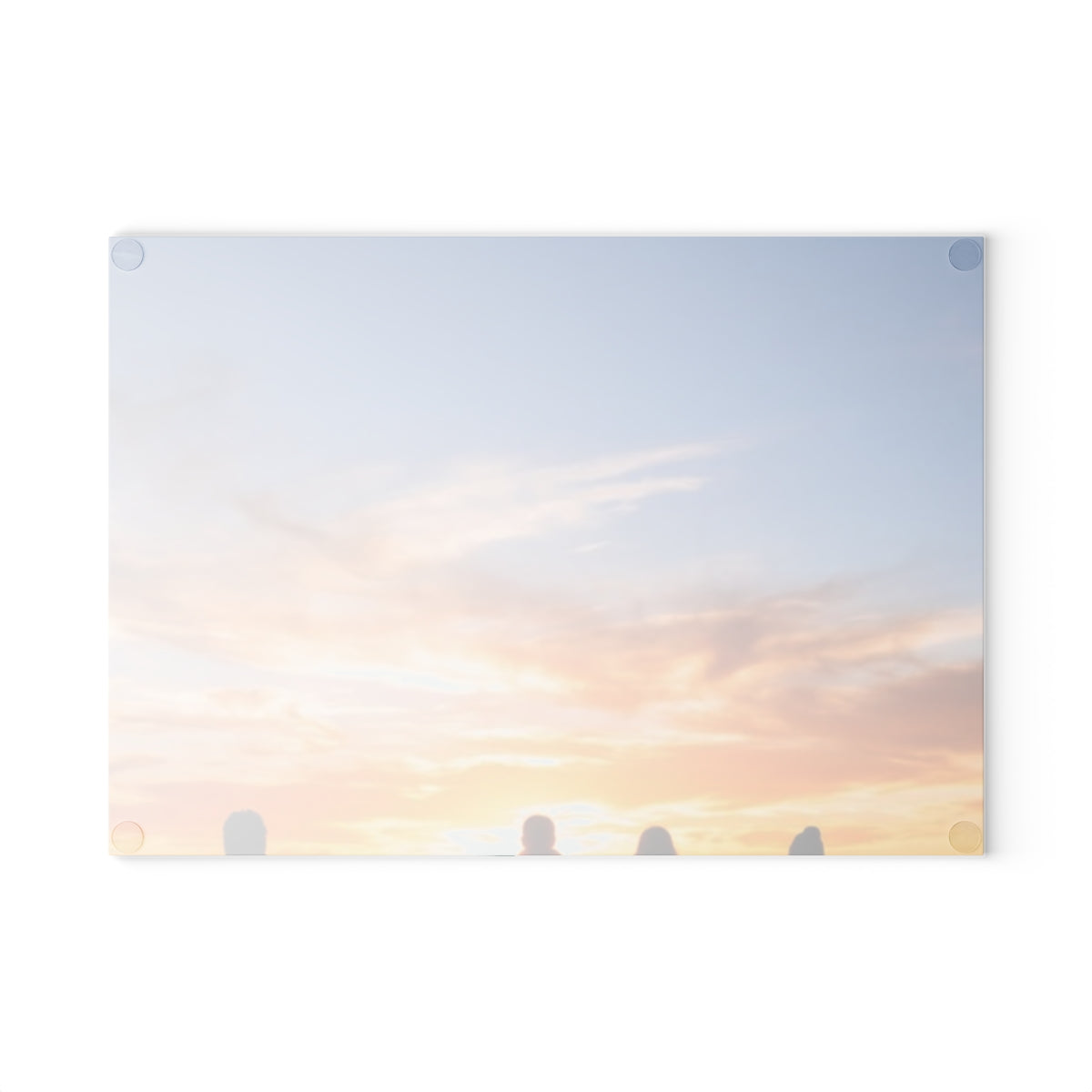 Glass Cutting Board - Sunset Mountain | Echovira Gallery