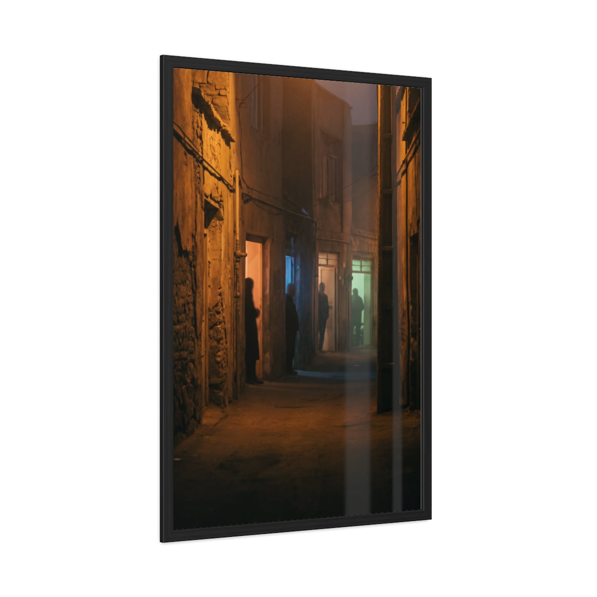 Framed Posters - Shadowed Alleyway Mystery Art Print —... |...