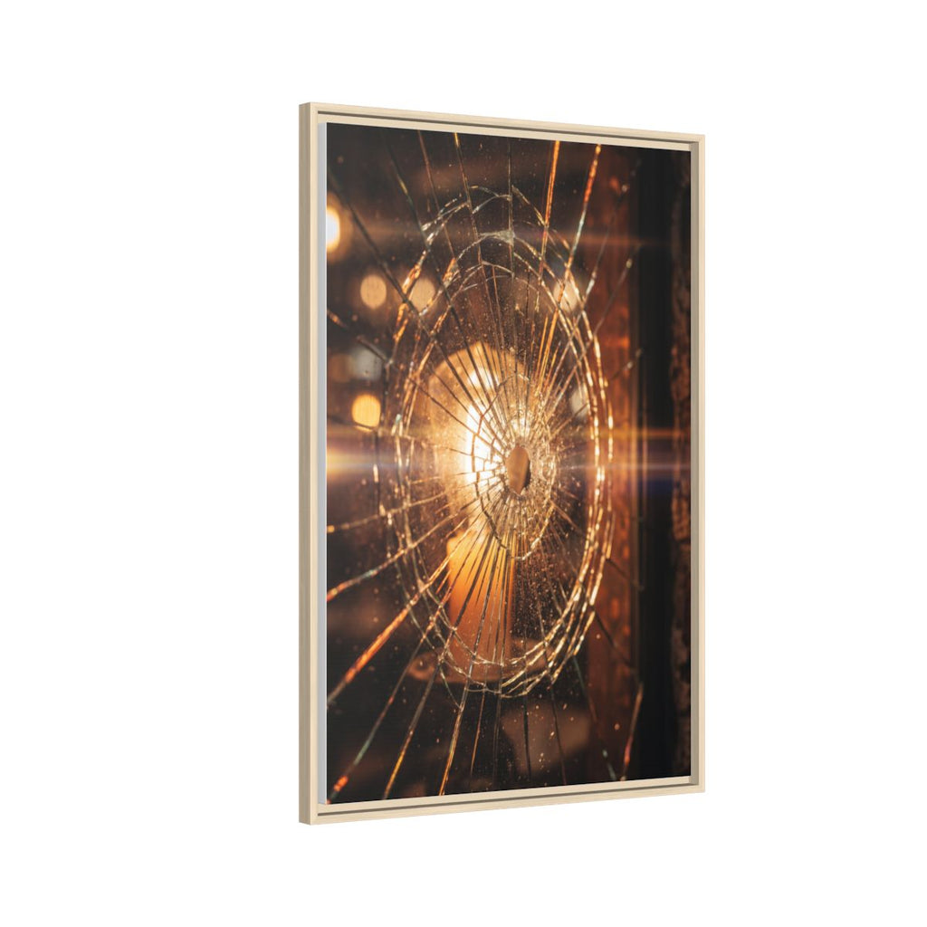 Framed Matte Canvas - Shattered Glass