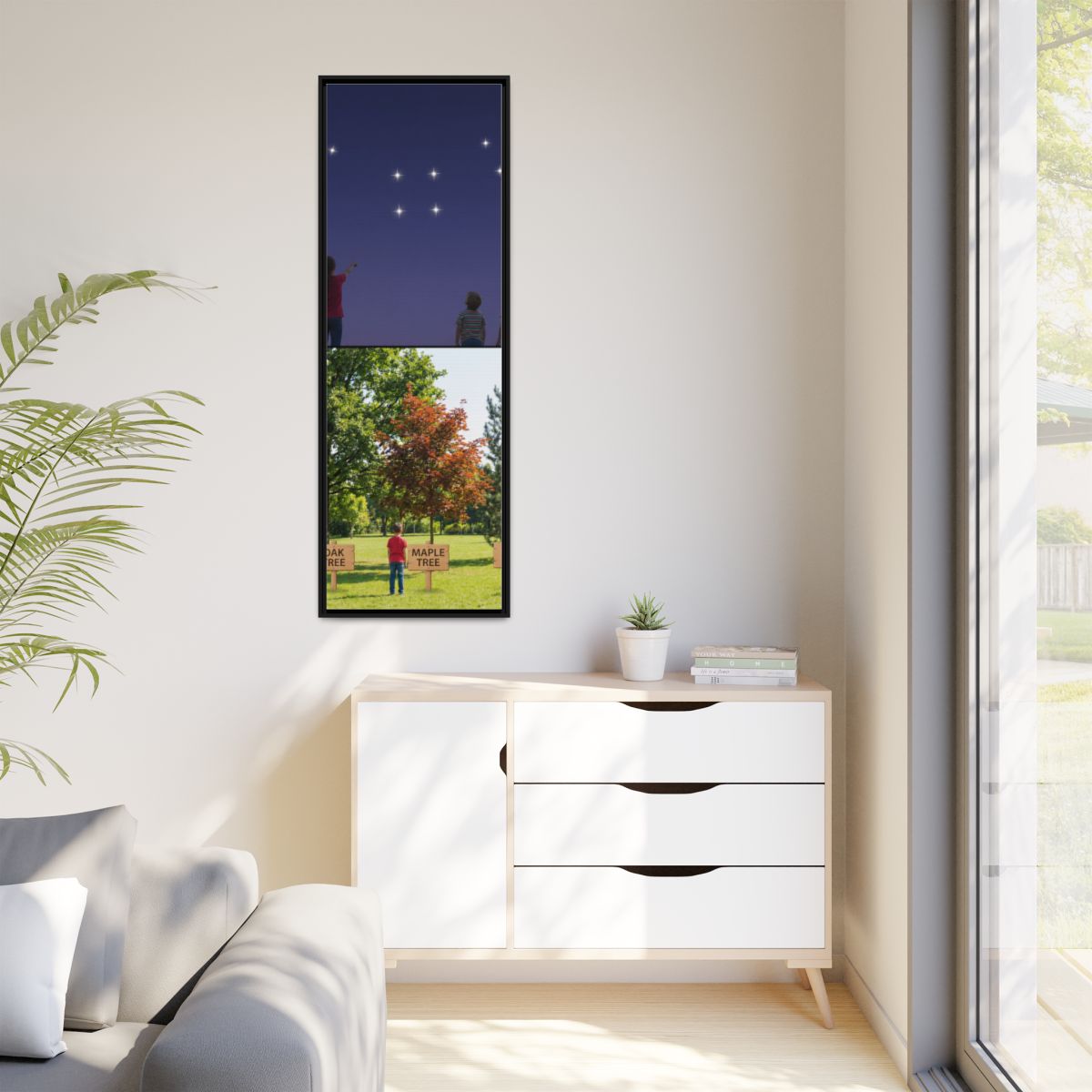 Matte Canvas, Framed - Stardust & Forest Discovery — Black /...