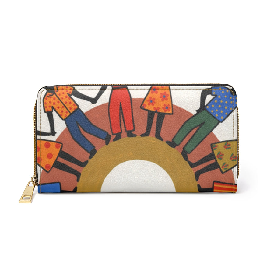 Zipper Wallet - Unity Mandala Folk Art