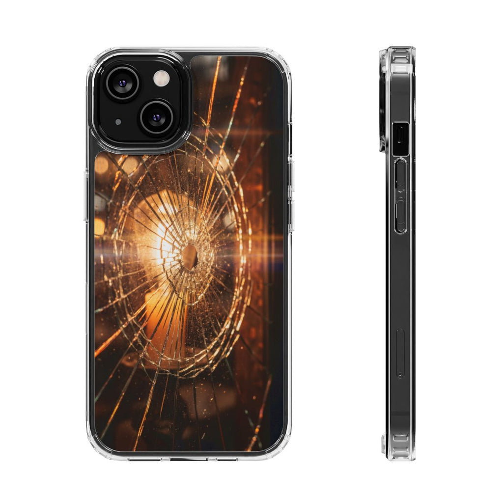 Clear Impact-Resistant Case - Fractured Glow