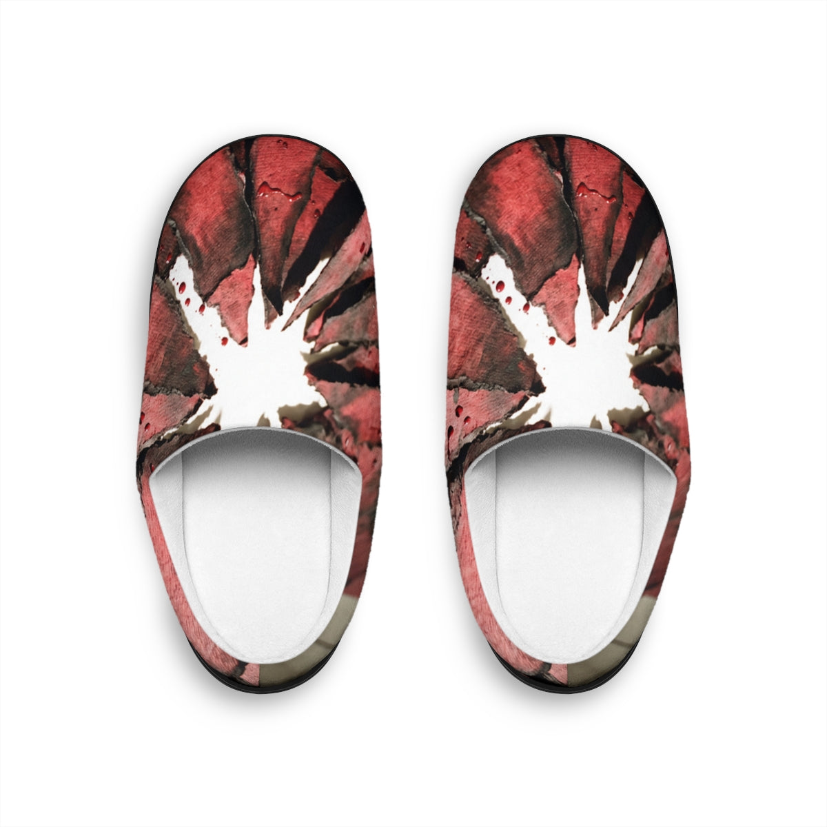 Crimson Abstract Women's Indoor Slippers