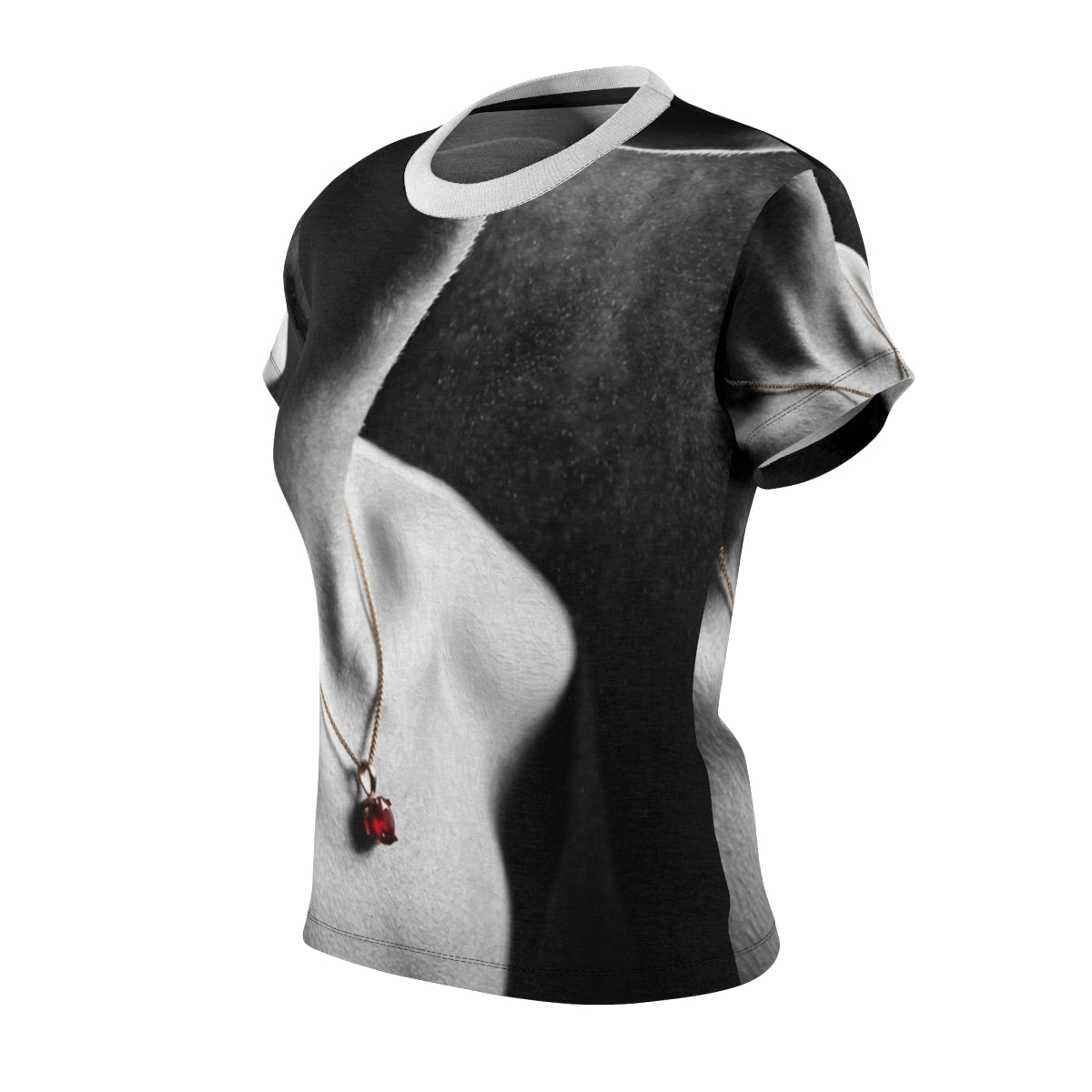 Women's Cut & Sew Tee - Crimson Solitude | Echovira Gallery
