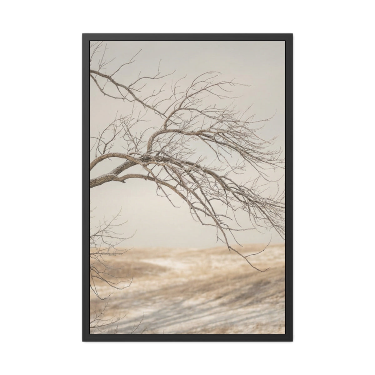Framed Poster - Minimalist Winter Tree — Portrait