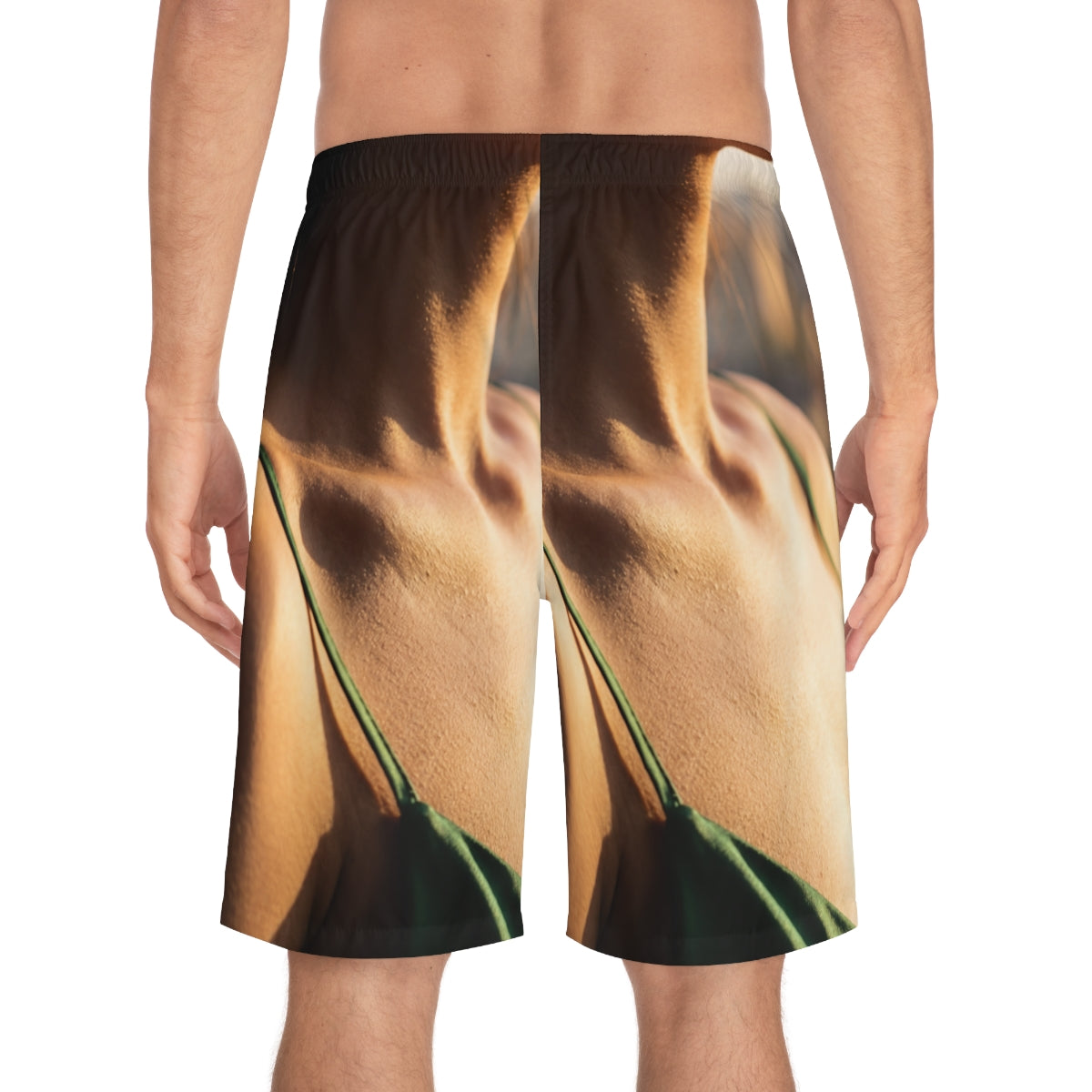 Men's Board Shorts - Golden Hour - Sunkissed Emerald |...